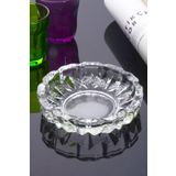 Bev Kitchen Cam Kristal Lüks Küllük - Kül Tablası - Yuvarlak Kül Tabağı-12 * 12 * 2,5 şeffaf