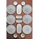 Bev Kitchen Linda 14 Parça 6 Kişilik Porselen Kahvaltı Takımı & Kahvaltı Seti
