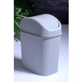 Bev Kitchen Mini Pratik Kapaklı Banyo Ve Mutfak Tezgah Üstü Çöp Kovası Ev Ofis Çöp Kutusu 2,5 Lt GRİ 18 x 23