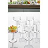 Bev Kitchen Mora 6 Adet Ayaklı Kristal Kahve Yanı Bardak ve Sunumluk 6*6*8 cm