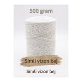 Bevella Macrame Cord Sim Pamuklu El Örgü İpi Runner İpi- Simli Amigurumi koton ip punch ipi motif ipi