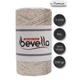 Bevella Macrame Cord Ultra Simli 2 mm Gümüş Makrome İpi 200 gr