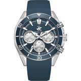Beverly Hills Polo Club Erkek Kol Saati Koyu Gri Silikon Kordon Gümüş Gri Kadran Seramik Safir Kaplamalı Cam 42 mm 10 Atm Multifonksiyon Mekanizma - Gri - Gümüş