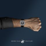 Beverly Hills Polo Club Erkek Kol Saati Siyah Silikon Kordon Gri Siyah Kadran Gümüş Kasa 42MM Safir Kaplama Seramik Cam 10 Atm - Gümüş - Siyah