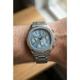 Beverly Hills Polo Club Gümüş Yuvarlak Kasa Erkek Kol Saati | 44 mm Çelik Kasa, Mavi Kadran