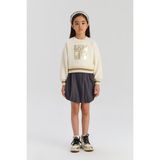 Beverly Hills Polo Club Kız Çocuk Ekru Sweatshirt Uzun Kol Normal Kesim Şık Tasarım - 4 Yaş
