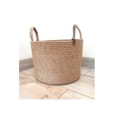 BEVEZ HOME Çok Amaçlı Hasır Sepet, Banyo Sepeti, Dekor Sepet, Havlu Sepeti 26x20