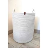 BEVEZ HOME Çok Amaçlı Hasır Sepet, Banyo Sepeti, Dekor Sepet, Havlu Sepeti 36x40 Krem