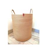 BEVEZ HOME Çok Amaçlı Hasır Sepet, Banyo Sepeti, Dekor Sepet, Havlu Sepeti 36x40