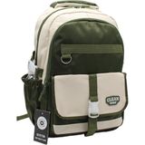 Bevitton 26012 Çok Bölmeli Bej-Haki Okul Sırt Çantası Unisex Okul Çantası