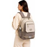 Bevitton Çok Bölmeli Bej-Vizon Okul Sırt Çantası Unisex Okul Çantası 26011 - Bej - Kahverengi
