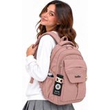 Bevitton Okul Çantası Su Geçirmez Kumaş Unisex Okul Sırt Çantası 2601 Pudra