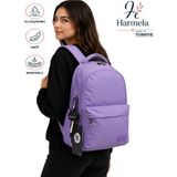 Bevitton Su Geçirmez Kumaş Okul Çantası Moden Unisex Lila Renk Okul Sırt Çantası 2200 - Tek ebat