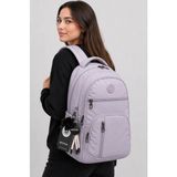 Bevitton Su Geçirmez Kumaş Okul Çantası Unisex Lavanta Okul Sırt Çantası 1700 - Lavanta Pembesi