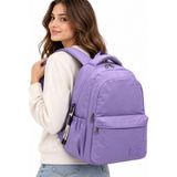 Bevitton Su Geçirmez Kumaş Okul Çantası Unisex Okul Sırt Çantası 2200 Lila