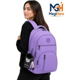 Bevitton Unisex Suya Dayanıklı Kumaş Okul Çantası Günlük Sırt Çantası 1700 - Lila