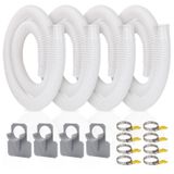 BEWAVE Yer Üstü Havuzlar için Havuz Hortumu, 4'lü Paket 3,2 cm Çaplı Havuz Filtresi Hortum Aksesuarı Havuz Pompası Değişimi, 150 cm Uzunluğunda, 4 Kelepçe ve 4 Boru Tutuculu
