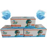 Bey Mask BEYMASK 3 Katlı Full Ultrasonik Telli Cerrahi Maske – Mavi (50’li x 3 Kutu / 150 Adet) - Açık Mavi