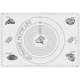 Beyaz 1. Sınıf A Kalite Profesyonel Silikon Ölçülü Çok Amaçlı Hamur Açma Matı 45 cm x 65 cm