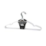 BEYAZ 10PCS SİLİKON KAPLAMALI METAL ELBİSE ASKISI 40CM (4604)