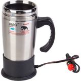 Beyaz 12V Araç Su Isıtıcı Kettle, Pratik ve Kullanışlı Seyahat Aleti