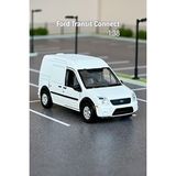 Beyaz 1:38 Ölçek Die Cast Kapıları Açılır Lisanslı Ford Transit Connect Oyuncak Metal Model Araba