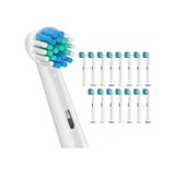 Beyaz 16 Adet - Oral B İle Uyumlu Yedek Diş Fırçası Başlıkları Braun Oral B İçin Profesyonel Elektrikli Fırça Başlık