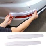 Beyaz 2 Adet Oto Tampon Koruyucu Araba Tampon Koruyucu Karbon Desenli Tampon Koruma Tampon Görseli