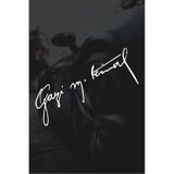 Beyaz 20 Cm Gazi M.kemal Atatürk Imza Sticker Oto, Araba Sticker