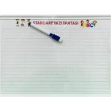 Beyaz 25X35 cm Standart Yazı Tahtası, Kalemlikli, Pratik ve Şık Tasarım - Ahşap - Beyaz - Seçenek 1