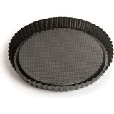 Beyaz 28 cm Tart Kalıbı, Pratik ve Şık Mutfak Gereci - Seçenek 1 - Ahşap Bej - Siyah