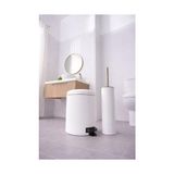Beyaz 2'li Banyo Seti - Metal Çöp Kovası 3 Lt ve Wc Fırçası Takımı 7200 - 000-Siyah - Option-1