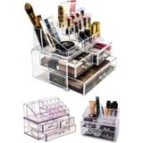 Beyaz 3 Çekmeceli Makyaj ve Takı Düzenleyici Organizer Set - Ahşap - Bej - Siyah