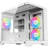 Beyaz 3 Rgb Fanlı Temperli Cam Panel Boş M-Atx Gaming Oyuncu Bilgisayar Kasası