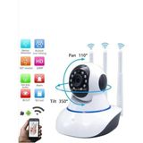 Beyaz 360° Wifi Ip Güvenlik Kamera Gece Görüşlü Sensörlü Sd Kart Destekli Hd Kayıt H.264