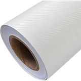 Beyaz 3D Karbon Folyo, Hava Kanallı Araç Kaplama Folyosu 152 cm x (152 x 50 Cm) - Ahşap - Bej - Siyah