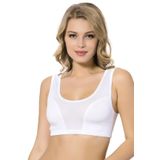 Beyaz 3'lü Ekonomik Paket, Büyük Beden, Pamuklu, Likralı Battal Body Sütyen & Büstiyer, 110B, LX305TK-198IGP100869