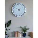 Beyaz 40 Cm Metal 24 Saat Göstergeli Özel Tasarım Duvar Saati