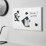 Beyaz 40X60 cm Manyetik Duvar Panosu, Ofis ve Ev Dekorasyonuna Uygun Not ve Fotoğraf Için - Antrasit - Seçenek 1