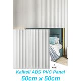 Beyaz 50CMX50CM 1 Adet 3D Abs Pvc Dayanıklı Ofis Salon Duvar Paneli Silinebilir Lambiri Model Panel