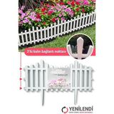 Beyaz 59 cm Kırılmaz Plastik Bahçe Çiti, Peyzaj Koruma Paneli - Seçenek 1 - Ahşap - Beyaz