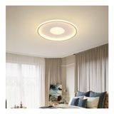 Beyaz Ø60CM Yuvarlak 3000K Işık Rengi,kumandalı LED Tavan Lambası,avize,modern Aydınlatma, Dekoratif Işık