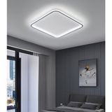 Beyaz 80X80CM Kare 3000K Işık Rengi,kumandalı LED Tavan Lambası,avize,modern Aydınlatma, Dekoratif Işık
