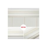 Beyaz 8cm x 225CM 4 Adet Yapışkanlı Çıta Çerçeve Esnek Süpürgelik