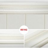 Beyaz 8Cm X 235Cm 4 Adet Yapışkanlı Çıta Çerçeve Esnek Süpürgelik (546803639)