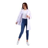 Beyaz Alpaka Doktor Hemşire Kadın Önlük - Beyaz Kadın Iş Önlüğü-1 -