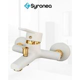 Beyaz Altın Ağır Gövde Banyo Duş Bataryası Lüx Banyo Lavabo Musluk