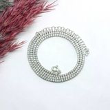 Beyaz Altın Kaplama İthal Mini Su Yolu Gümüş Kolye 2 Mm