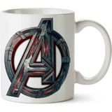 Beyaz Avengers Captain America Hulk Iron Man Superhero Porselen Kupa Bardak - 300 cc