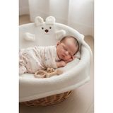Beyaz Ayıcık Figürlü Peluş Bebek Battaniyesi